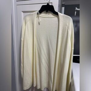 Lululemon Elegant Cream Open-Front Sweater size 4